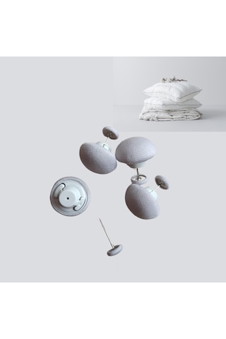 Yorgan,nevresim, Sabitleyici 4adet -gri