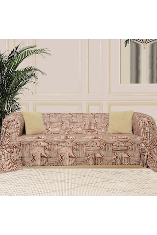 Latuda Concept Softmicro Gökkuşağı Desenli Boho Koltuk Örtüsü Şalı 180 x 220 CM