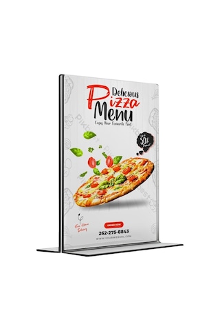 A4 T-tipi Dikey 21x30 Cm Masaüstü Şeffaf Pleksi Föylük Menü Broşür Etiket Fotoğraflık Albüm Stand Sehpa Fiyatlık