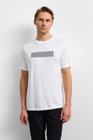 Backandbond Ekru Regular Fit Bisiklet Yaka Tişört