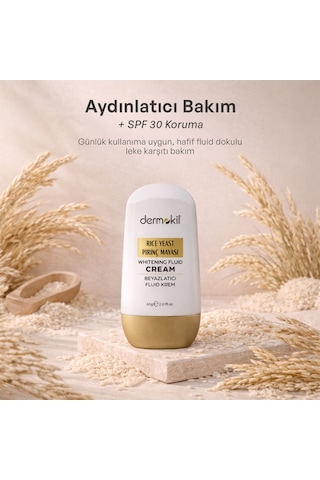 Dermokil Pirinç Mayası Beyazlatıcı Fluid Krem 30 Spf 60 G