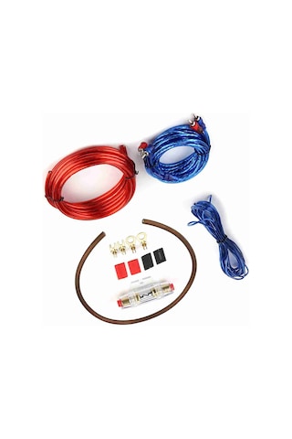 Reedark Araç Ses Güçlendirici Bağlantı Kiti - Sigorta Rölesi İçeren, Yüksek Kaliteli Bakır Alüminyum Tel, Düşük Kayıp, Anti-oksidasyon Pvc, Rca Ses Kablosu