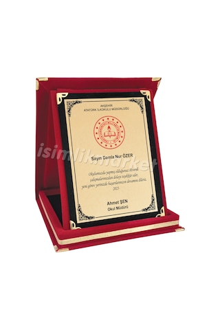 Isimlikmarket Öğretmen Müdür Tayin Plaketi Meb Logolu