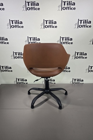 Monaco Çalışma Kesim Kuaför Koltuğu Yonca Sabit Siyah Ayak Kahverengi