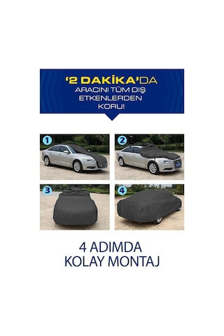 Siyah Toyota Avensis Liftback 2009 - 2011 Araba Brandası, Oto Örtüsü, Araba Çadırı Siyah