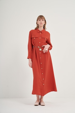 Ftz Modal Elbise Bakır 31016 Bakır