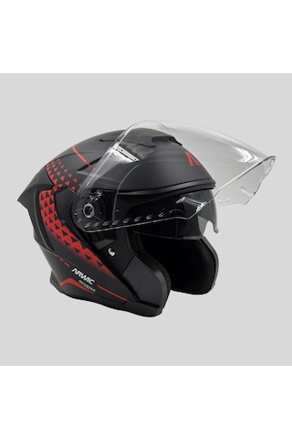 Arwic AR836 Skystar Ece-R22.06 Yarım Motosiklet Kaskı Kırmızı