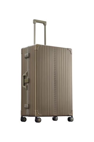 Aleon 4 Tekerlekli Lüks Alüminyum Valiz,77 Cm Bronz Bavul Bavul & Valiz