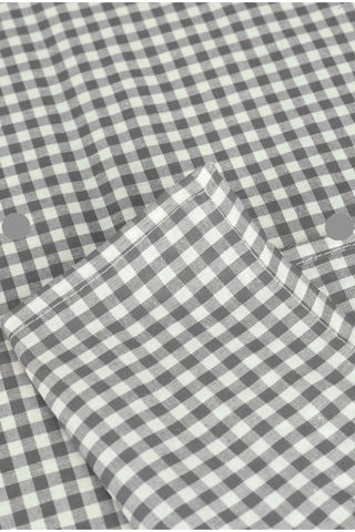 2'li Paket Küçük Kare Desen Pötikareli Masa Örtüsü, Sofra Bezi, Piknik Örtüsü 170 X 170 Cm Gri