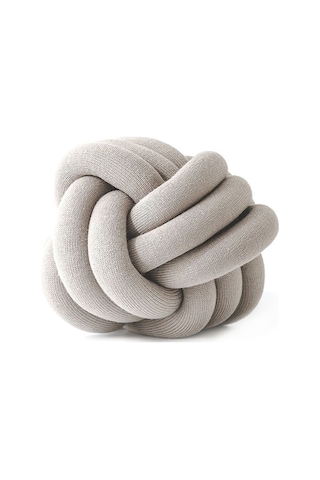 Sones El Yapımı Düğümlü Top Yastık, Boyut: Çap: 25 30cm Deve Grisi