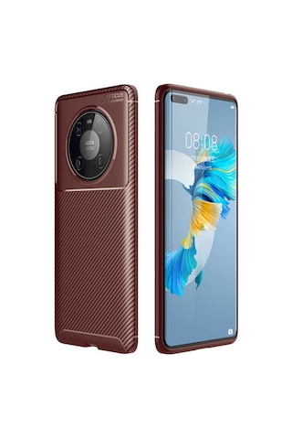 Huawei Mate 40 Pro Kılıf Zore Negro Karbon Tasarım Silikon Kılıf