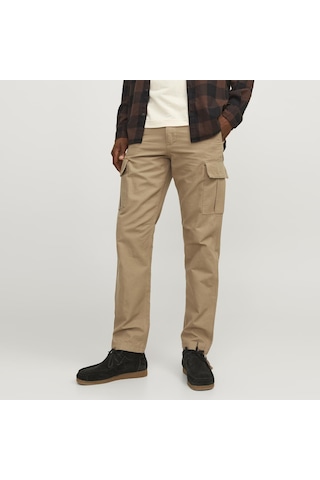Jack & Jones Erkek Pamuklu Kargo Pantolon - Kane - 12258150 Elmwood