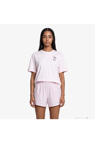 Anta Serve Smash Repeat Kadın Pembe T-shirt 862628108 Çok Renkli