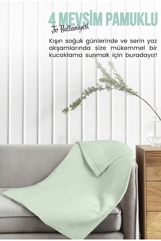 Verra Home Pamuklu Tv Battaniyesi 150 x 200 Yeşil