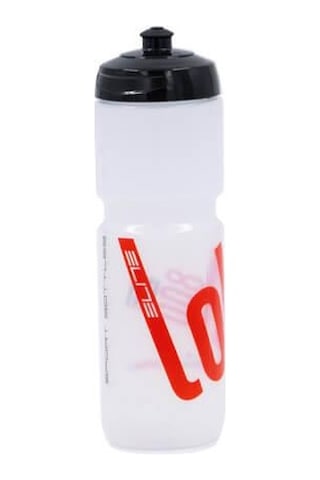 Elite Süper Loli Bisiklet Matarası Şeffaf - Suluk 800 Ml Performance + Bisiklet Matarası Kafesi Kırmızı - Beyaz
