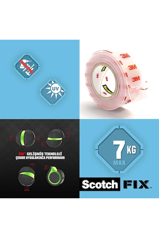 Scotch Şeffaf Montaj Bandı 19mm x 5m