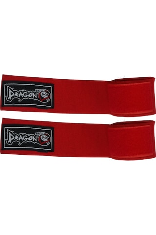 Dragondo 3,5 Metre Kırmızı Elastik Boks Bandajı Profesyonel Şeffaf Dişlik Ve Atlama İpi Set Kırmızı