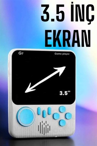 Mey İthalat El Atarisi 3.5 İnç Ekran Çift Konsol 666 Adet Retro Oyun Gamepad