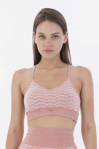Maraton Active Slimfit Kadın V Yaka Kolsuz Koşu Gül Bra 813089-Gül