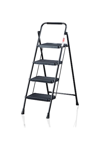 4 Basamak Siyah Merdiven Geniş Basamaklı EUROTOWER