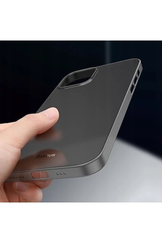 Hepsi Baseus Wing Case iPhone Uyumlu 12 6.1 Kılıf Ultra İnce Lux Mat Şeffaf Kılıf- 5775 Najmaddin