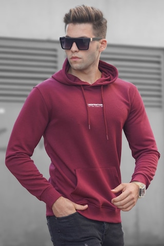 Madmext Madmext Bordo Baskılı Sweatshirt 5306-bordo Bordo
