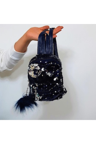 Fiyra Crn Lacivert Pullu Kız Çocuk Sırt Çantası 16cmx20cmx10cm Lacivert