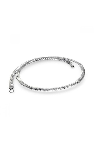 Erkek Ezme Balık Sırtı Çelik Kolye 1.6mm 9189 Gümüş