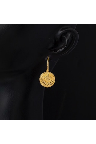 Bilezikci 14 Ayar Altın Tuğralı Küpe KPEGS14K22403
