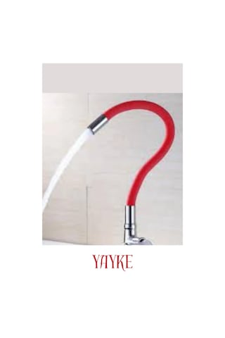 Yayke Kırmızı Renkli Oynar Başlıklı Musluk Batarya Başlığı Kobar