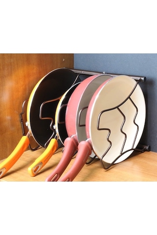 Maoyaya Mutfak Dolabı Ve Tezgahı İçin Pan Organizatör Rafı, Bronz Renk Bronz