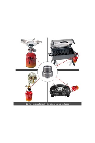 Ebitda Kamp Gazı Adaptörü - Propan Gaz Bağlantı Parçası - Gaz Tankı Dönüştürücü - Açık Hava Kampı, Yürüyüş, Balıkçılık İçin Gümüş Gümüş