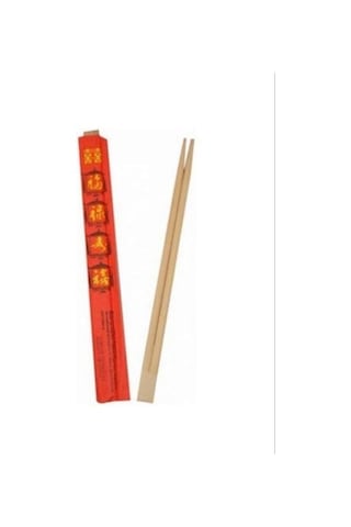 Bambu Chopstick Çin Çubuğu 24 CM Kılıflı 100 Çift bej