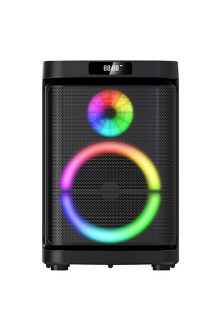 Gd-1019 Dijital Led Göstergeli Çift Mikrofonlu Rgb Tws 10 İnç Stereo Bass Kablosuz Karaoke Hoparlör