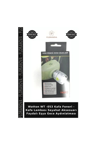 Watton Wt -053 Kafa Feneri - Kafa Lambası Seyahat Aksesuarı Faydalı Eşya Gece Aydınlatması