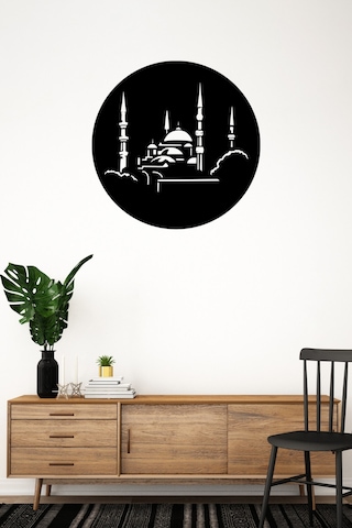 Kl-cm35a - 35 Cm Camii Silueti Tablo 3 Mm Ahşap Mdf