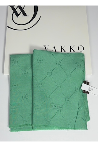 Pamuk İpek Şal - 68 X 200 - 6356 Benetton Yeşili