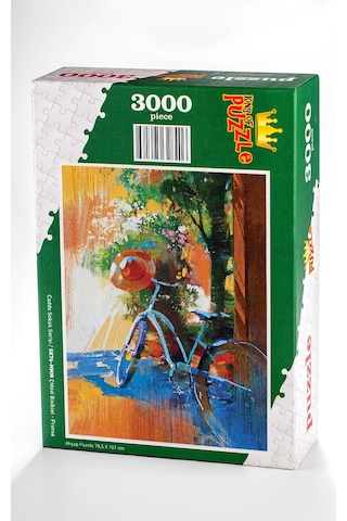 King Of Puzzle Mavi Bisiklet - Fransa Ahşap Puzzle 3000 Parça