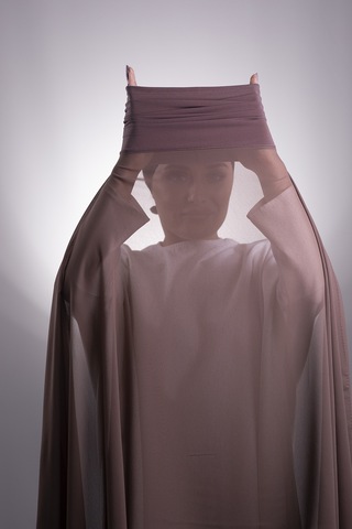 Kahve Pratik Hazır Geçmeli Şal Şifon Boru Boneli 3001_14