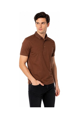 Baglan Erkek Polo Yaka Kısa Kollu Tişört Regular Kalıp T6073 Bgl-st05551 Kiremit