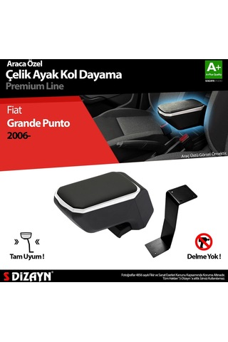 Fiat Punto Kol Dayama Kolçak Çelik Ayaklı Abs Gri 2006 Üzeri A+kalite