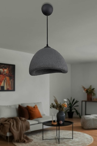 Tekli Modern Bohem Tasarım Sarkıt İthal Beton Avize - Siyah Kablo / Beyaz Beyaz