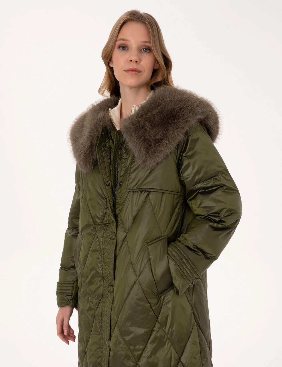 Pierre Cardin Kadın Haki Kaban 50308946-vr027 Haki