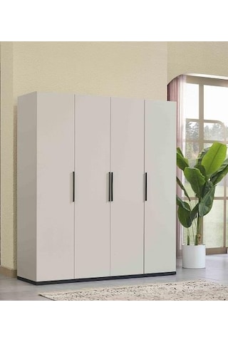 Dolap Urlu Roma 90433 Model Gardrop 4 Kapı Kalite Malzeme Beyaz Renk El Yapım
