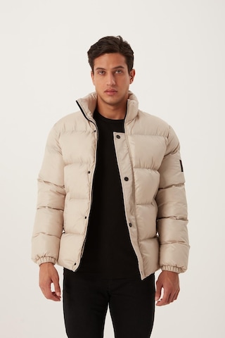 Erkek Regular Fit Şişme Mont Taş