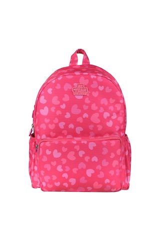 Me Team Love Pembe Kalpli Kız Çocuk Okul Çantası Çok Renkli