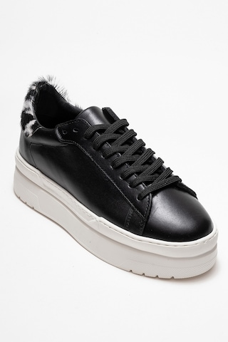 Luvishoes Luvi Shoes Anabel Siyah Cilt Hakiki Deri Kadın Günlük Spor Ayakkabı Siyah