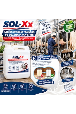 Sol-xx Sağım Sonrası Temizlik Ve Dezenfektan Sıvısı 5 Kg