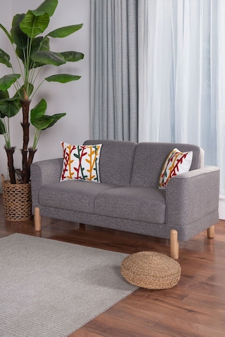 Kilim Mobilya Bohera Bohem Koltuk İki Kişilik Koltuk Gri Gri