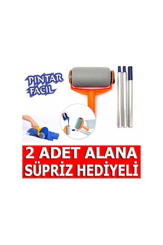DamLatmayan Boya Rulosu Saplı Boyacı Rulo Fırça Seti Pintar Facil